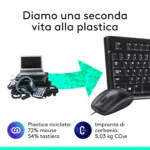 Logitech MK120 – Kit Tastiera e Mouse USB Cablati Full Size Resistenti agli Schizzi, layout Italiano - immagine 6