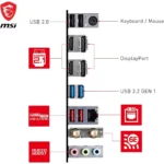 MSI B760M GAMING PLUS WIFI – Scheda Madre Micro-ATX, Socket LGA 1700, DDR5, PCIe 4.0, USB 3.2, Wi-Fi 6E, LAN 2.5G, Bluetooth 5.3 - immagine 7