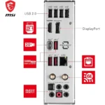 MSI B760M PROJECT ZERO - Scheda Madre Micro-ATX, Socket LGA 1700, DDR5, PCIe 5.0, USB 3.2, Wi-Fi 6E, LAN 2.5G, Bluetooth 5.3 [911-7E14-001] - immagine 7