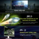 MSI MAG 274QRF QD E2 - Monitor Gaming 27", WQHD, Rapid IPS, 180Hz, 1ms, Quantum Dot, DisplayHDR 400, 98% DCI-P3, Adaptive Sync - immagine 3