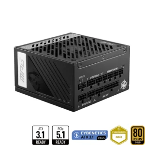 MSI MPG A1000G PCIE5 - Alimentatore 1000W, 80 PLUS Gold, ATX 3.0, PCIe 5.0, Modulare