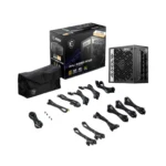 MSI MPG A1000G PCIE5 - Alimentatore 1000W, 80 PLUS Gold, ATX 3.0, PCIe 5.0, Modulare - immagine 5