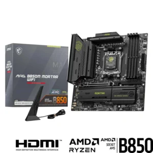 MSI MAG B850M MORTAR WIFI – Scheda Madre Micro-ATX, Socket AM5, DDR5, PCIe 5.0, USB 3.2, Wi-Fi 7, LAN 5G, Bluetooth 5.4 [911-7E61-001]