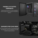 MSI MPG VELOX 100R – Case Mid Tower ATX, 4 Ventole ARGB Preinstallate, Pannello Frontale Ventilato, Supporto GPU Verticale - immagine 7