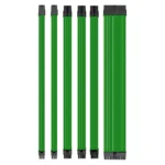 Noua Anix Kit Cavi Sleevato Verde – Kit Prolunga Estensione in Nylon, 300mm, con Pettini, per Alimentatori Modulari
