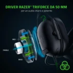 Razer BlackShark V2 X – Cuffie Gaming Esport 7.1 con Driver TriForce 50mm e Microfono HyperClear - immagine 9