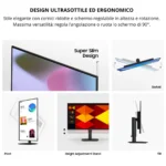 Samsung Essential S4 S40GD - Monitor Business 27", FHD, IPS, 100Hz, 5ms, Eye Save, 72% Gamma - immagine 5