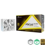 Seasonic FOCUS GX White 850W - Alimentatore 850W, 80 PLUS Gold, Cybenetics Gold/A-, ATX 3.1, PCIe 5.1, Modulare