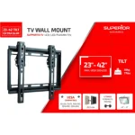 Superior Electronics 23-42 Tilt Extra Slim – Supporto TV da Parete 23-42", VESA 200x200, Inclinazione -8° - immagine 2
