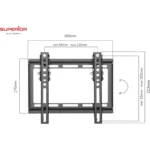 Superior Electronics 23-42 Tilt Extra Slim – Supporto TV da Parete 23-42", VESA 200x200, Inclinazione -8° - immagine 5