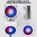 Thermalright Assassin Spirit 120 EVO WHITE ARGB – Dissipatore CPU ad Aria 120mm White Edition con 4 Heat Pipes e Ventola ARGB 2000 RPM - immagine 6