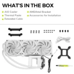 TRYX PANORAMA SE ARGB 360 WHITE – Dissipatore AIO 360mm con Display AMOLED Curvo 6.67”, Modulo Rotabile, Pompa Asetek Adela e Ventole ARGB Preinstallate - immagine 10