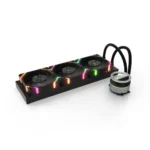 Valkyrie Dragonfang 360 Black – Dissipatore a Liquido AIO 360mm RGB con Pompa 2600 RPM, Top ARGB Ruotabile 360° e Ventole X12 ad Alte Prestazioni - immagine 2