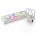 Valkyrie V360 Lite White – Dissipatore a Liquido AIO 360mm ARGB con Design Meccanico, Pompa 2800 RPM e Ventole B12 ad Alta Pressione Statica - immagine 2