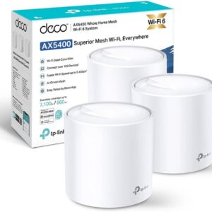 TODO: TP-Link Deco X60(3-pack) Nuova Versione AX5400Mbps Mesh Router Wi-Fi 6, Router e Ripetitore, 160MHz, 3 Pezzi con Copertura Fino a 660㎡, Ideale Per Case Grandi, Compatibile con Amazon Alexa