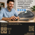ADJ ROLAR – Mouse Wireless Ergonomico Ricaricabile Type-C (RGB, 2.4G + BT 5.2 + USB-C) - immagine 10