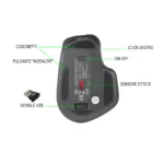 ADJ ROLAR – Mouse Wireless Ergonomico Ricaricabile Type-C (RGB, 2.4G + BT 5.2 + USB-C) - immagine 9