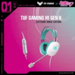 ASUS TUF Gaming H1 Gen II Hatsune Miku Edition – Cuffie Gaming USB, 40mm Essence, Surround 7.1, Microfono TeamSpeak - immagine 2