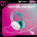 ASUS TUF Gaming H1 Gen II Hatsune Miku Edition – Cuffie Gaming USB, 40mm Essence, Surround 7.1, Microfono TeamSpeak - immagine 3