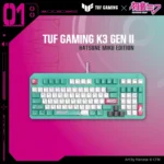 ASUS TUF Gaming K3 Gen II Hatsune Miku Edition – Tastiera Gaming Meccanica Compatta 96% RGB con Switch Ottico-Meccanici Rossi, IP57, Aura Sync e Layout US (ANSI) - immagine 2