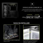 MSI MAG PANO 100R PZ – Case Gaming Mid Tower, ATX, Panoramico 270°, 4 Ventole ARGB, Supporto Radiatori 360mm - immagine 9