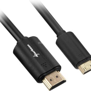TODO: SHARKOON 2M, HDMI/MINI HDMI CABLE HDMI HDMI TIPO A (ESTÁNDAR) HDMI TYPE C (MINI) NEGRO