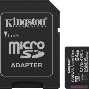 TODO: Kingston Canvas Select Plus Scheda di memoria microSD 64GB microSDXC Gen3 100MB/s A1 Adattatore SD incluso - SDCS3/64GB