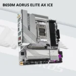 GIGABYTE B650M AORUS ELITE AX ICE – 1Scheda Madre Micro-ATX AM5 con DDR5, PCIe 5.0, Wi-Fi 6E e USB-C 20Gb/s - immagine 2