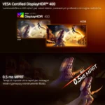 AOC U27G4R – Monitor Gaming Dual Frame 27” UHD 160Hz / FHD 320Hz, Fast IPS, 0.5ms, G-Sync Compatible, HDR400 - immagine 5