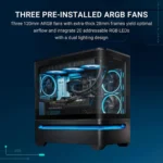 ASUS Prime AP202 ARGB – Case mATX panoramico con vetro temperato curvo e illuminazione ARGB Aura Sync - immagine 8