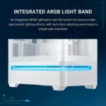 ASUS Prime AP202 ARGB White – Case mATX panoramico con vetro temperato curvo e illuminazione ARGB Aura Sync - immagine 5
