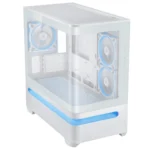 ASUS Prime AP202 ARGB White – Case mATX panoramico con vetro temperato curvo e illuminazione ARGB Aura Sync - immagine 9