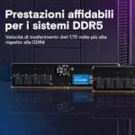 Crucial 16GB DDR5 5600MHz CL46 – Memoria RAM U-DIMM Desktop ad Alte Prestazioni - immagine 3