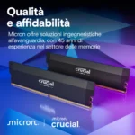 Crucial Pro DDR5 64GB (2×32GB) 6000MHz CL40 OC – Memoria RAM U-DIMM Gaming XMP 3.0 / AMD EXPO - immagine 6