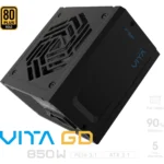 FSP VITA GD 850W – Alimentatore ATX 3.1 / PCIe Gen 5.1 Ready, 80 PLUS Gold, 120mm HYB Fan, Cavi Flat Neri, Protezioni Complete - immagine 2