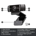 Logitech C922 Pro HD Stream – Webcam 1080p per Streaming con Autofocus, Stereo Mic e Treppiede - immagine 11
