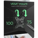 ICY BOX IB-MS204-T – Supporto da Scrivania per Doppio Monitor fino a 32", VESA 75/100, Bracci Regolabili - immagine 5