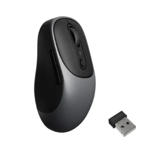 Keychron BM24 Metal Gray – Mouse Wireless 2.4GHz / Bluetooth 5.2 / USB-C, Silenzioso, 81g, fino a 2400 DPI
