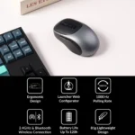 Keychron BM24 Metal Gray – Mouse Wireless 2.4GHz / Bluetooth 5.2 / USB-C, Silenzioso, 81g, fino a 2400 DPI - immagine 2