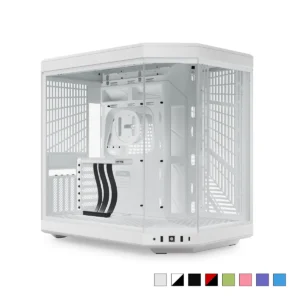 HYTE Y70 – Case ATX Mid Tower a Doppia Camera con GPU Verticale 4 Slot, Vetro Panoramico e Raffreddamento Estremo