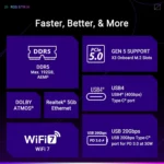 ASUS ROG STRIX B850-E GAMING WIFI – Scheda Madre ATX AM5 con WiFi 7, LAN 5G, USB4 e PCIe 5.0 - immagine 12