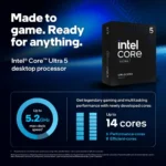 Intel Core Ultra 5 245K – CPU Processore Desktop AI Ready fino a 5,2 GHz, LGA1851 - immagine 3