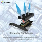 ICY BOX IB-PCI214M2-HSL – Adattatore M.2 NVMe a PCIe x4 con Dissipatore e LED - immagine 6