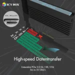 ICY BOX IB-PCI214M2-HSL – Adattatore M.2 NVMe a PCIe x4 con Dissipatore e LED - immagine 8