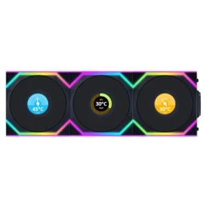 Lian Li UNI FAN SL120 Wireless LCD Reverse Blade Black