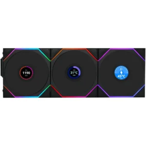 Lian Li UNI FAN TL120 LCD Wireless 3 Kit Black