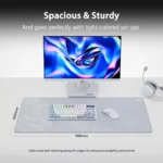 ASUS ROG Scabbard II Arctic Gray XXL – Tappetino Mouse Gaming 900 x 400 mm Idrorepellente - immagine 13