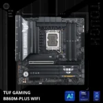 ASUS TUF GAMING B860M-PLUS WIFI – Scheda Madre mATX per Intel Core Ultra Series 2 LGA1851, DDR5 8800+, PCIe 5.0, WiFi 7, USB 20Gbps - immagine 2
