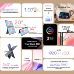 ASUS ZenScreen Duo OLED MQ149CD – Monitor Portatile Pieghevole 14” Doppio OLED, 1920x1200, HDR400, 60Hz, 1ms e 100% DCI-P3 [Pre-Ordine] - immagine 3