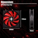 Xilence XPF120.R – Ventola Case 120mm 1300RPM Hydro Bearing SilenziosaNero - immagine 10